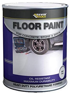 Everbuild Floor Paint For Concrete, Stone And Brick – Heavy Duty – Industry Grade – Abrasion-Resistant – Red – 5 Litre