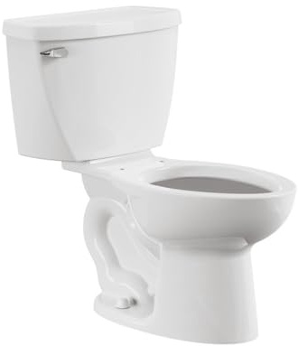 American Standard 2462016.020 Cadet Two-Piece Pressure Assist with 12-in Rough-In Toilet, Elongated Front, 1.6 GPF