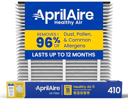 Genuine AprilAire 410 Replacement Filter for AprilAire Whole House Air Purifiers - MERV 11, Clean Air & Dust, 16x25x4 Air Filter (Pack of 1)