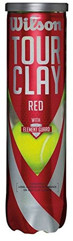 Wilson Tennisball Tour Red Clay 4er Pack, Gelb, 1, WRT110800