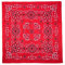 27 Inch Extra Large Cotton Texas Paisley Bandana, Red