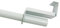 Gardinia 2620 Spannvitrage Ø 9 mm, Metall, ausziehbar 40-60 cm, weiß