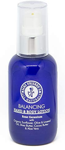 Balancing Organic Hand & Body Lotion / Made with Rose Geranium Pure Essential Oils, Shea Butter, Cocoa Butter, Olive Oil, Linseed Oil, Aloe Vera and Vitamin E / Handmade / Natural / Vegan / Natural Botanical Ingredients / Cruelty Free