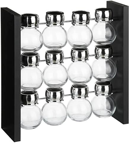 5five - support 12 pots à épices support noir