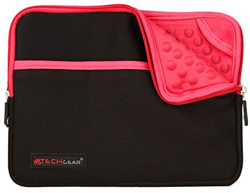 TECHGEAR Funda Protectora de Neopreno Delgada Cremallera con al Interior de Burbujas Anti-Golpes para Apple iPad Mini 4, 3, 2, 1, Samsung Galaxy Tab 8 Acer Iconia 8, ASUS MeMo Pad 8, ZenPad 8 y más