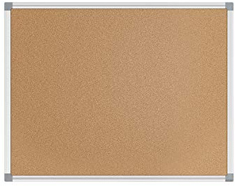 MAUL Pinnwand Braun MAULstandard Korktafel 45x60 cm mit Alurahmen | schnell montiert, hoch oder quer einsetzbar, wertiger Alurahmen, klare Organisation für Notizen Fotos Termine