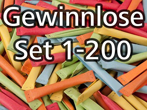 Sicherheitslose, geklammert, bunt gemischt, Set 1-200
