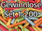 Sicherheitslose, geklammert, bunt gemischt, Set 1-200