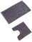 WohnDirect Badematten Set 2 teilig Grau • WC Vorleger (45x45cm), Badematte (50x80cm) • rutschfest waschbar Badezimmerteppich MIT WC-Ausschnitt