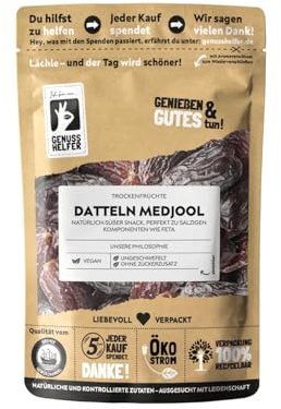 Bremer Gewürzhandel Medjool Datteln, getrocknet, ganz, Trockenfrüchte ohne Zuckerzusatz & ungeschwefelt, 200g