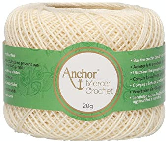 Anchor 4764020-00926 Häkelgarne, 100% Baumwolle, 926, Stärke 20, 27 Gramm