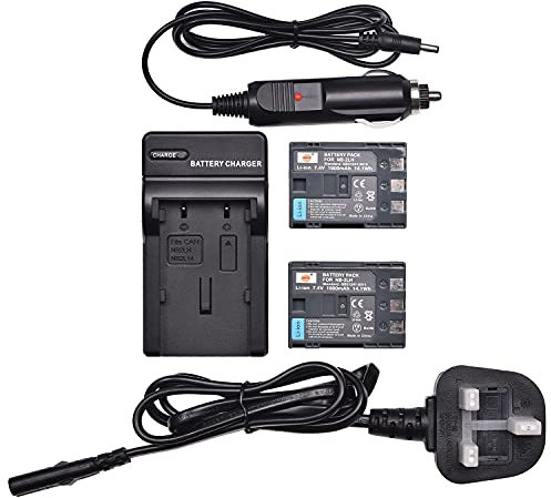 DSTE® 2x NB-2L NB-2LH Rechargeable Li-ion Battery + DC18U Travel and Car Charger Adapter for Canon Optura 30 40 50 60 400 500 PowerShot G7 G9 S30 S40 S45 S50 S60 S70 S80 VIXIA HF R10 HF R100 HF R11 HG10 HV20 HV30 HV40 ZR100 ZR200 ZR300 ZR400 ZR500 ZR600 ZR700 ZR800 ZR830 ZR850 ZR900 ZR930 ZR950 ZR960 DC301 DC310 DC320 DC330 DC410 DC420, Elura 40 50 60 65 70 80 85 90 EOS 350D 400D Digital Rebel XT XTi FV500 FVM20 FVM30 FVM100 FVM200 HG10 HV20 HV30 Digital Camera as BP-2L5 BP-2LH