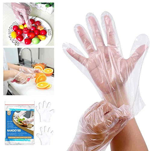 Castle Houseware 1000 x Einweg Kunststoff Handschuhe PE, Größe L – Reinigung Essen zubereitet etc.