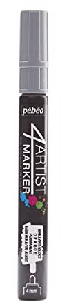 Pebeo 4Artist Grey Marker - 4mm, Round