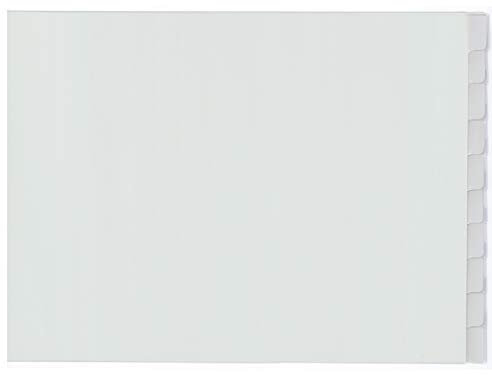 Kangaro Register A3 Fenster PP 120 micron 4r. 10tlg grau, 29.7x45.5x0.1