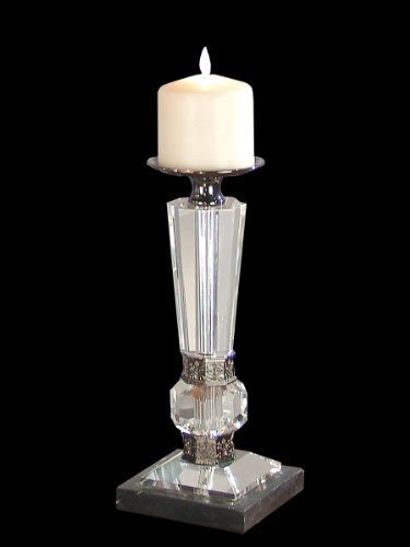 Dale Tiffany GA70066 Italia Dekorativer Kerzenhalter, Zinn, 7,6 x 26,7 cm