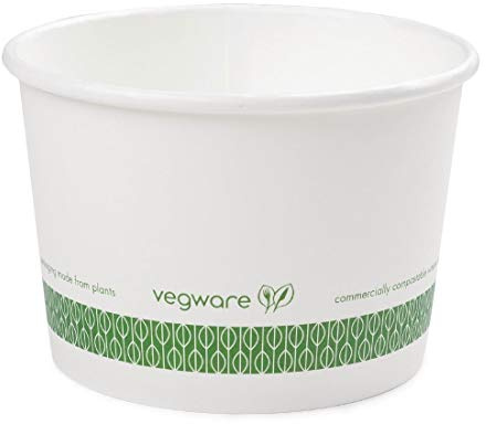 Vegware SC-16 Soup Container, 16 oz Capacity, Pack of 500 | Streamlines hot takeaway service and portion control with a stackable dishware design for commercial kitchens.