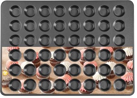 Wilton Perfect Results Non-Stick Mega Mini Muffin Pan, 48-Cup Cupcake Pan, Steel