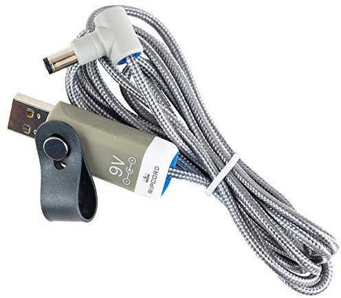 MyVolts Ripcord - USB to 9V DC power cable compatible with the Korg Volca Bass Bass synth