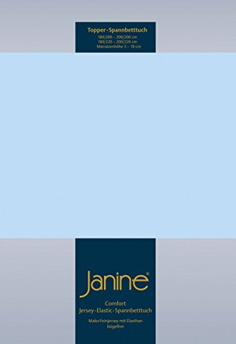Janine 5001 Topper-Spannbetttuch Elastic 140/200 bis 160/220 cm hellblau Fb. 12