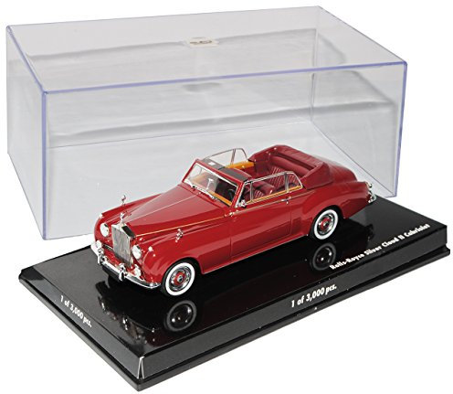 Minichamps Rolls-Royce Silver Cloud II Cabriolet Rot Braun 1/43 Modell Auto mit individiuellem Wunschkennzeichen