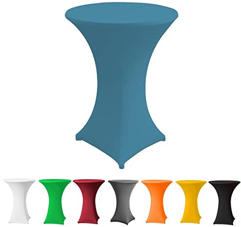 Babat Stehtischhusse Stretch Premium Qualität in Farbe türkis und Durchmesser 80-85 für Bistrotisch/Stehtisch