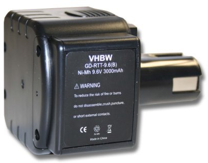 vhbw Akku kompatibel mit Max Rebar RB392 | RB315, RB215, RB515, RB395 Werkzeug (3000 mAh, NiMH, 9,6 V)