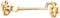 Bulk Hardware BH02549 Chiavistello con Gancio e Occhiello Tipo Silent per Cabine o Armadi in Ottone Pieno, 100 mm, Bianco