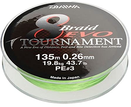 Daiwa Tournament 8 Braid EVO 0.26mm 19,8kg 135m ch Geflochtene Schnur