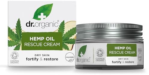 Dr. Organic Crema Rescate 24H; aceite de Cañamo 50 ml 50 ml