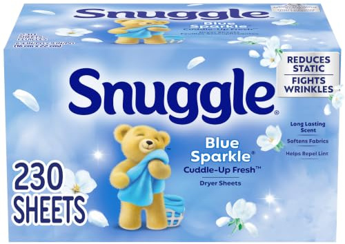 Snuggle Weichspüler-Trocknerblätter, blau glitzernd, 230 Stück