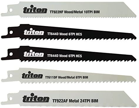 Triton TPTA49954242 Lot de 5 lames de scie sabre