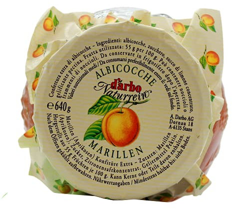 Darbo Naturrein Dekorglas - Marillen Konfitüre - 6 x 640 g