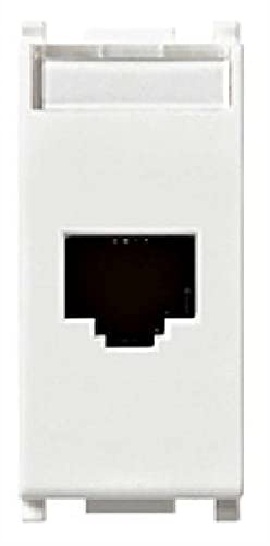 Vimar Serie Plana - Presa RJ45, Netsafe, Cat. 6 FTP, colore bianco