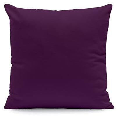 Kissenbezug 80x80 cm Uni Lila Dunkel Baumwolle Dekokissen Kissenhülle Couchkissen Sofakissen Deko Reißverschluss