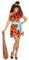 W WIDMANN MILANO Party Fashion - disfraz edad de piedra mujer, vestido, mujer de la selva, Neanderthal mujer, disfraz, carnaval