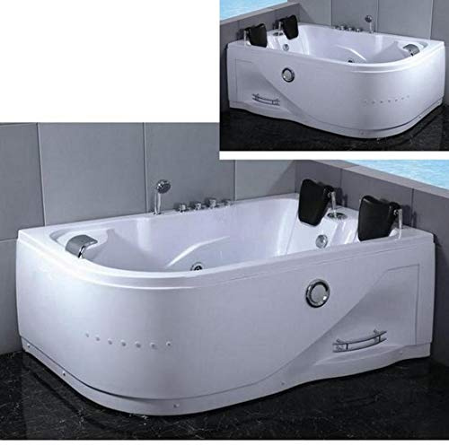 Bagno Italia Vasca Idromassaggio da bagno 180x120 cm versione destra o sinistra full optional 24 idrogetti ad aria e acqua radio I
