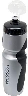Voxom Wasserflasche F3 700ml Falsche, Silber-Schwarz, One size