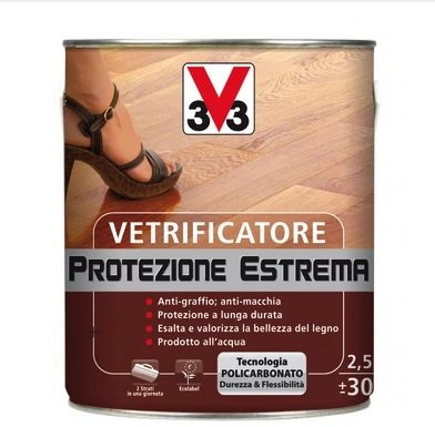 VETRIFICATORE PARQUET PROTEZIONE ESTREMA V33 (Incolore Brillante)