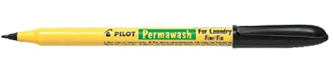 Pilot SWN-LMF-B Wäschemarker, Haushaltsmarker Permawash schwarz