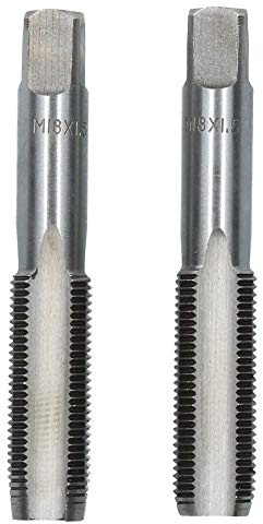 M18 x 1.5mm Metric Tap Set, Tungsten Steel, Taper and Plug Thread Cutter TD001