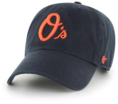 47 Baltimore Orioles MLB Loop Label Clean Up Black Adjustable Cap