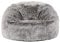 Icon Kingston Sitzsack Kinder, Grau, Flauschiger Kunstpelzstoff, Sitzsack Flauschig mit Füllung, Bequemer Kinder Sessel, Kuschelsessel, Lese Sessel, Schlafzimmer, Kinderzimmer, Spielzimmer