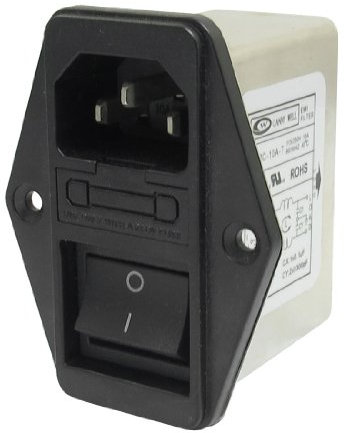 Sourcing Map - Connettori per saldatura IEC 320 C14 EMI + interruttore barca + portafusibili