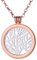 Morella Damen Halskette Rosegold 70 cm Edelstahl mit Amulett und Coin 33 mm Baum des Lebens Silber in Schmuckbeutel