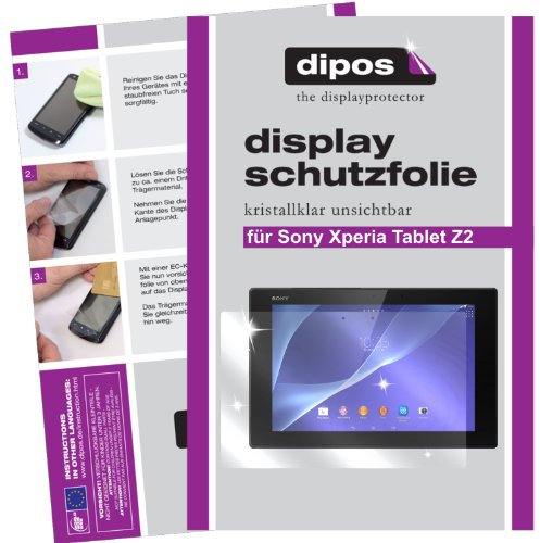 dipos I 2X Schutzfolie klar kompatibel mit Sony Xperia Tablet Z2 Folie Displayschutzfolie