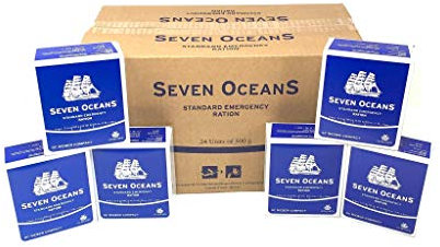 Seven Oceans Notration in Karton 24 x 500g - Langzeitnahrung für Outdoor-, Überlebens- und Notfallsituationen