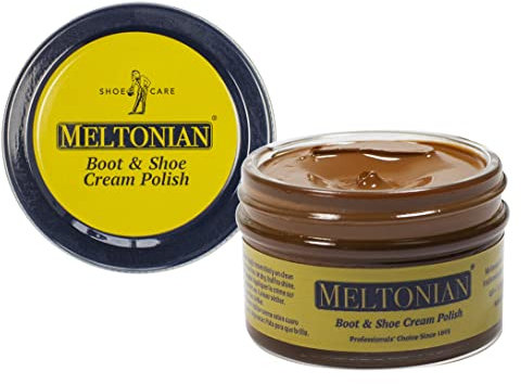 Meltonian Cream | Saddle 141| Quality Shoe Polish for Leather and Leatherette (Synthetic) | Use on Boots, Shoes, Belts, Gloves, Purses and Accessories | Leather Conditioner | 1.7 OZ Jar
