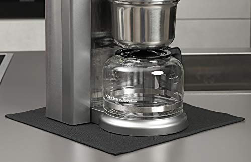 FireMat Black Edition 46x46cm, Feuerfeste Unterlage für Elektrogeräte wie Kaffeemaschinen, Mikrowelle, Wasskocher, Airfryer, Kochen auf Induktionsherd möglich.