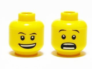 LEGO CITY - 10 seltene KÖPFE mit Doppelgesicht (hinten und vorne bedruckt) für Minifiguren Sammelfiguren